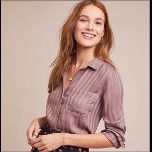 NWT Anthro Cloth & Stone Striped Button down Shirt